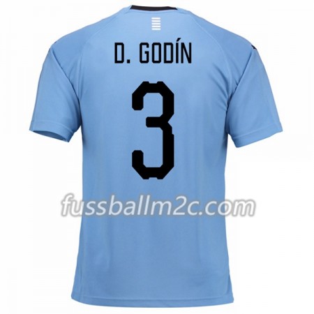 Fußballtrikots Uruguay D.Godin 3 Heim Trikotsatz WM 2018